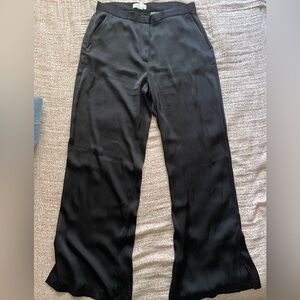 Chic Black Satin Pants